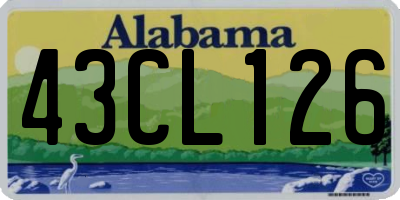 AL license plate 43CL126