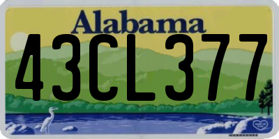 AL license plate 43CL377