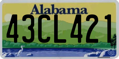AL license plate 43CL421