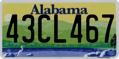 AL license plate 43CL467