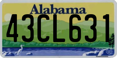 AL license plate 43CL631