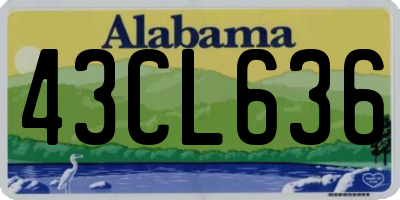 AL license plate 43CL636
