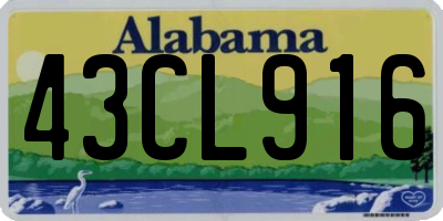 AL license plate 43CL916