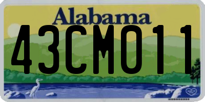 AL license plate 43CM011