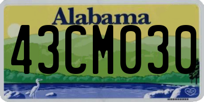 AL license plate 43CM030