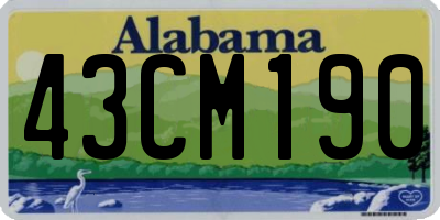 AL license plate 43CM190