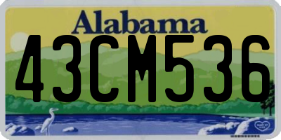 AL license plate 43CM536