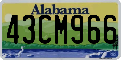 AL license plate 43CM966