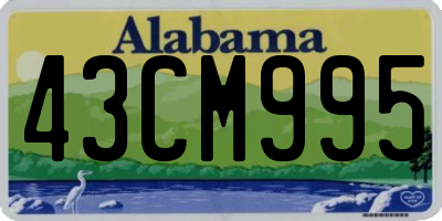 AL license plate 43CM995