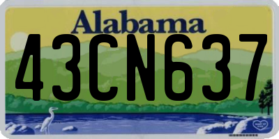 AL license plate 43CN637