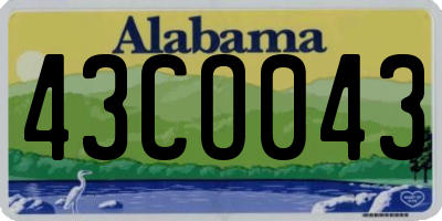 AL license plate 43CO043