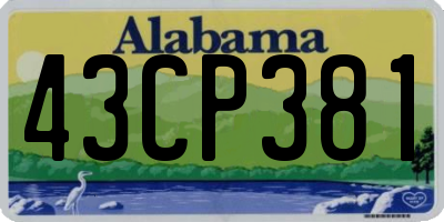 AL license plate 43CP381