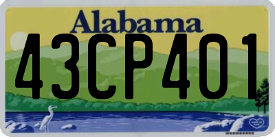 AL license plate 43CP401