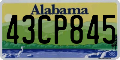 AL license plate 43CP845