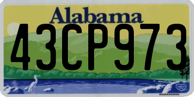 AL license plate 43CP973