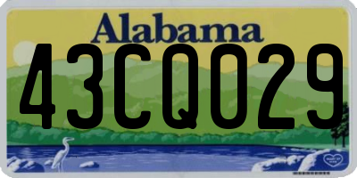 AL license plate 43CQ029
