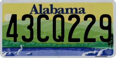 AL license plate 43CQ229