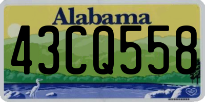 AL license plate 43CQ558