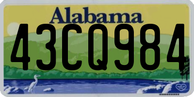 AL license plate 43CQ984