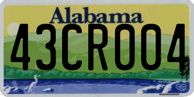 AL license plate 43CR004