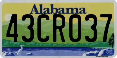 AL license plate 43CR037