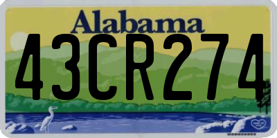 AL license plate 43CR274