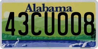 AL license plate 43CU008
