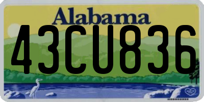AL license plate 43CU836