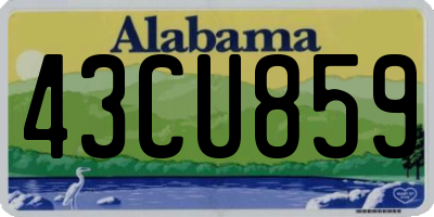AL license plate 43CU859