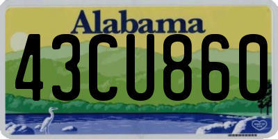 AL license plate 43CU860