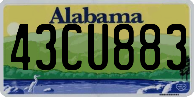 AL license plate 43CU883