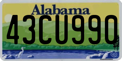 AL license plate 43CU990