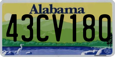 AL license plate 43CV180