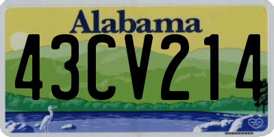 AL license plate 43CV214