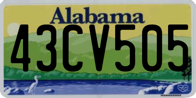 AL license plate 43CV505