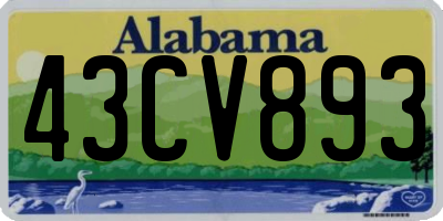AL license plate 43CV893