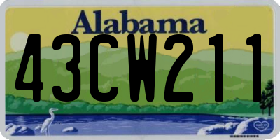 AL license plate 43CW211
