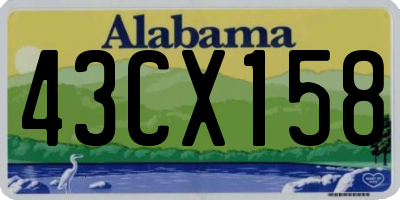 AL license plate 43CX158