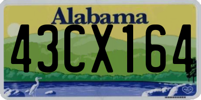 AL license plate 43CX164