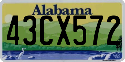 AL license plate 43CX572