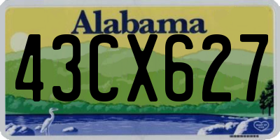 AL license plate 43CX627