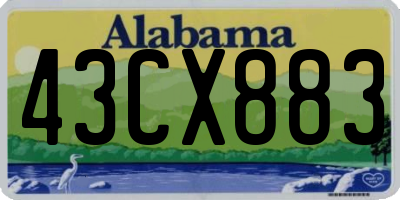 AL license plate 43CX883