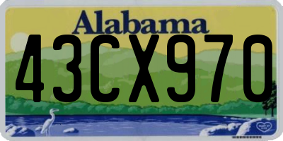 AL license plate 43CX970