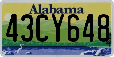 AL license plate 43CY648