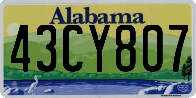 AL license plate 43CY807