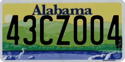 AL license plate 43CZ004