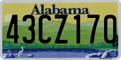 AL license plate 43CZ170