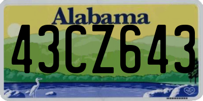 AL license plate 43CZ643