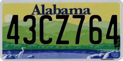 AL license plate 43CZ764