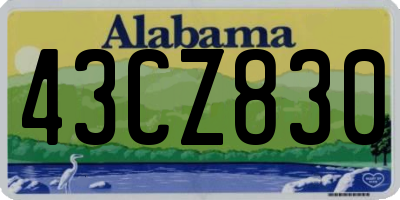 AL license plate 43CZ830